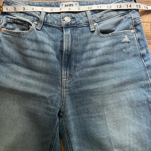 PAIGE Flare & Wide Leg Jeans in Blue Leenah Ankle - Picture 7 of 9